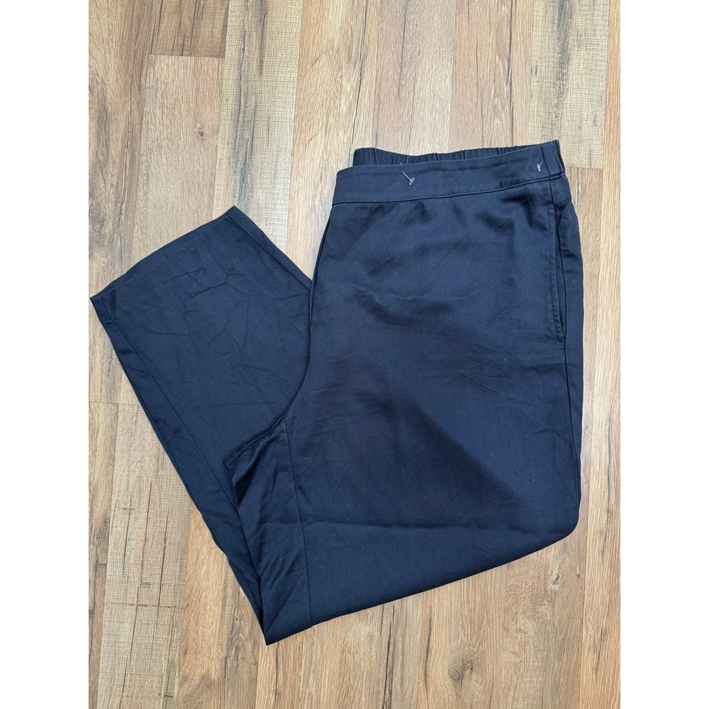 Pure Jill J Jill Pull On Pants‎ 2X Black Tencel Lyocell Elastic Waist Crop Plus - Picture 9 of 9